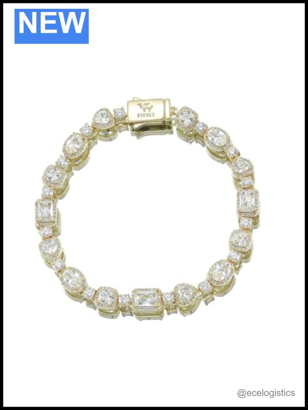 Gold Plated Tennis Bracelet 5A Cubic Zirconia 7in Dainty Gift for Her